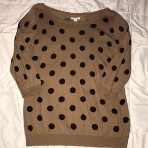 Brown Polka Dot Sweater